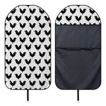 Black And White Rooster Pattern Print Waterproof Car Seat Cover