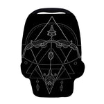 Black And White Sagittarius Sign Print Baby Seat Cover