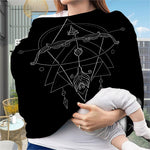 Black And White Sagittarius Sign Print Baby Seat Cover