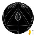 Black And White Sagittarius Sign Print Basketball