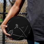 Black And White Sagittarius Sign Print Basketball