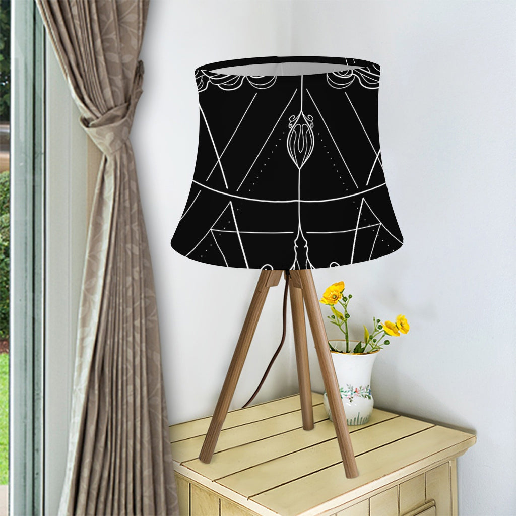 Black And White Sagittarius Sign Print Bell Lamp Shade