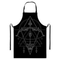 Black And White Sagittarius Sign Print Bib Apron With Pocket