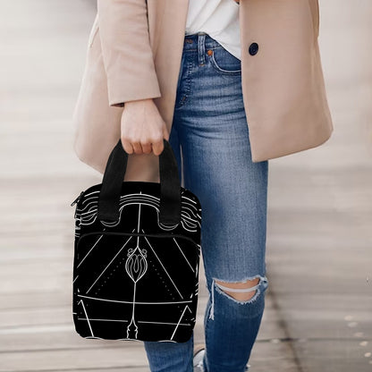 Black And White Sagittarius Sign Print Bible Tote Bag