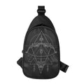 Black And White Sagittarius Sign Print Sling Bag