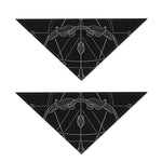 Black And White Sagittarius Sign Print Dog Bandana