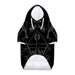 Black And White Sagittarius Sign Print Dog Zip Up Hoodie