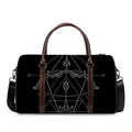 Black And White Sagittarius Sign Print Duffel Bag