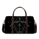Black And White Sagittarius Sign Print Duffle Bag