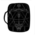 Black And White Sagittarius Sign Print Front Pocket Bible Bag