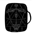 Black And White Sagittarius Sign Print Front Pocket Bible Bag