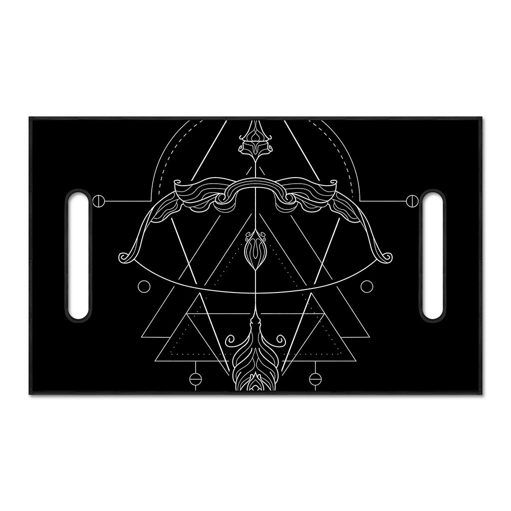Black And White Sagittarius Sign Print Golf Cart Seat Cover