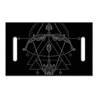 Black And White Sagittarius Sign Print Golf Cart Seat Cover