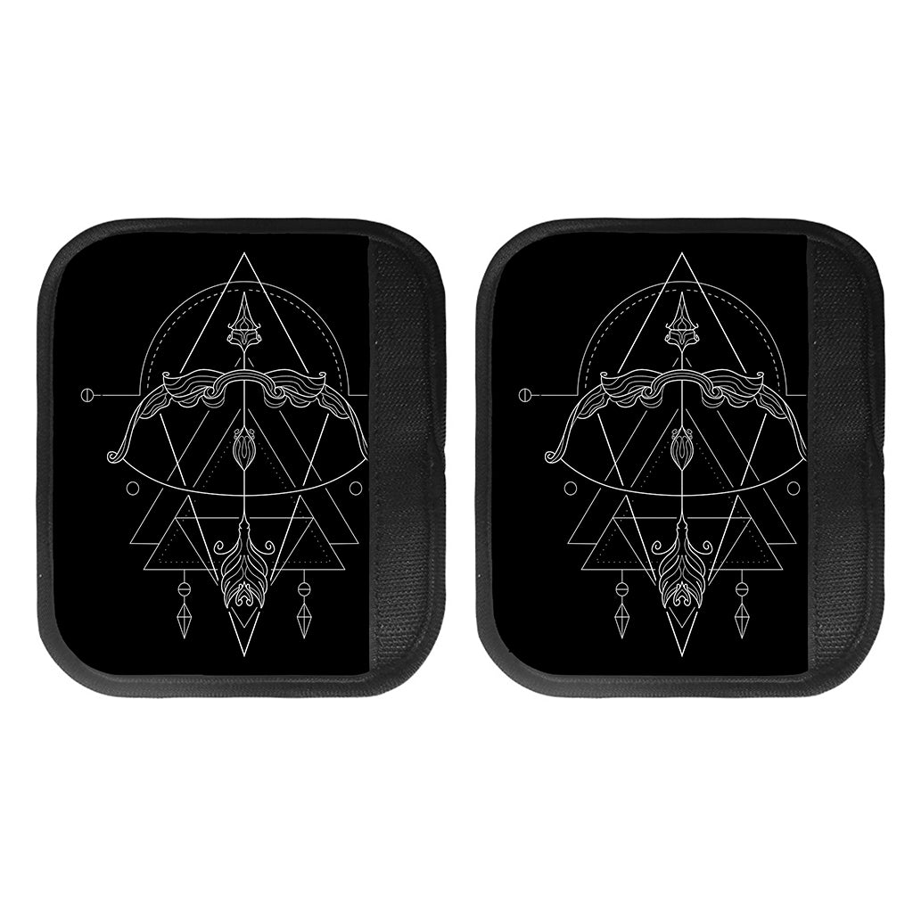 Black And White Sagittarius Sign Print Handle Covers