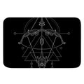 Black And White Sagittarius Sign Print Indoor Door Mat