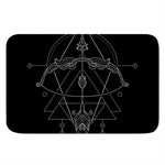 Black And White Sagittarius Sign Print Indoor Door Mat