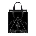 Black And White Sagittarius Sign Print Insulated Lunch Tote