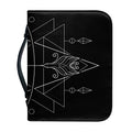 Black And White Sagittarius Sign Print Leather Bible Cover