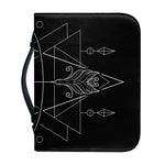 Black And White Sagittarius Sign Print Leather Bible Cover