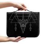 Black And White Sagittarius Sign Print Leather Bible Cover