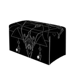Black And White Sagittarius Sign Print Leather Tissue Box Cover