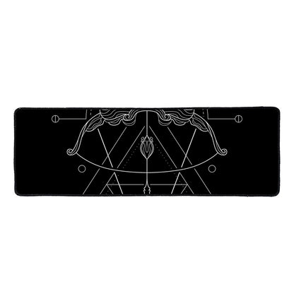 Black And White Sagittarius Sign Print Long Kitchen Mat