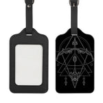 Black And White Sagittarius Sign Print Luggage Tag