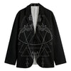 Black And White Sagittarius Sign Print Men's Blazer