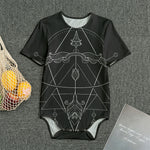 Black And White Sagittarius Sign Print Men's Bodysuit