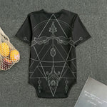 Black And White Sagittarius Sign Print Men's Bodysuit