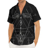 Black And White Sagittarius Sign Print Men's Deep V-Neck Shirt