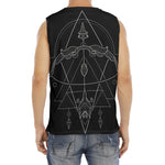 Black And White Sagittarius Sign Print Men's Fitness Tank Top