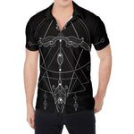 Black And White Sagittarius Sign Print Men's Shirt