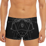 Black And White Sagittarius Sign Print Men's Short Boxer Briefs