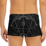 Black And White Sagittarius Sign Print Men's Short Boxer Briefs