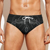 Black And White Sagittarius Sign Print Men's Swim Briefs