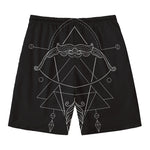 Black And White Sagittarius Sign Print Men's Swim Trunks