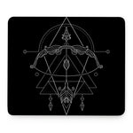 Black And White Sagittarius Sign Print Mouse Pad