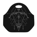 Black And White Sagittarius Sign Print Neoprene Lunch Bag