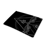 Black And White Sagittarius Sign Print Pet Cooling Mat Cover