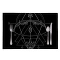 Black And White Sagittarius Sign Print Placemat