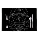 Black And White Sagittarius Sign Print Placemat