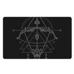 Black And White Sagittarius Sign Print Polyester Doormat