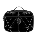 Black And White Sagittarius Sign Print Portable Lunch Bag