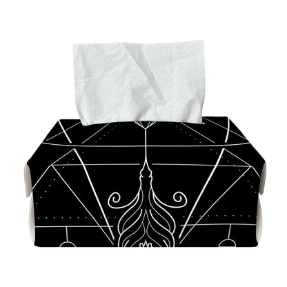 Black And White Sagittarius Sign Print Rectangle Tissue Box Cover