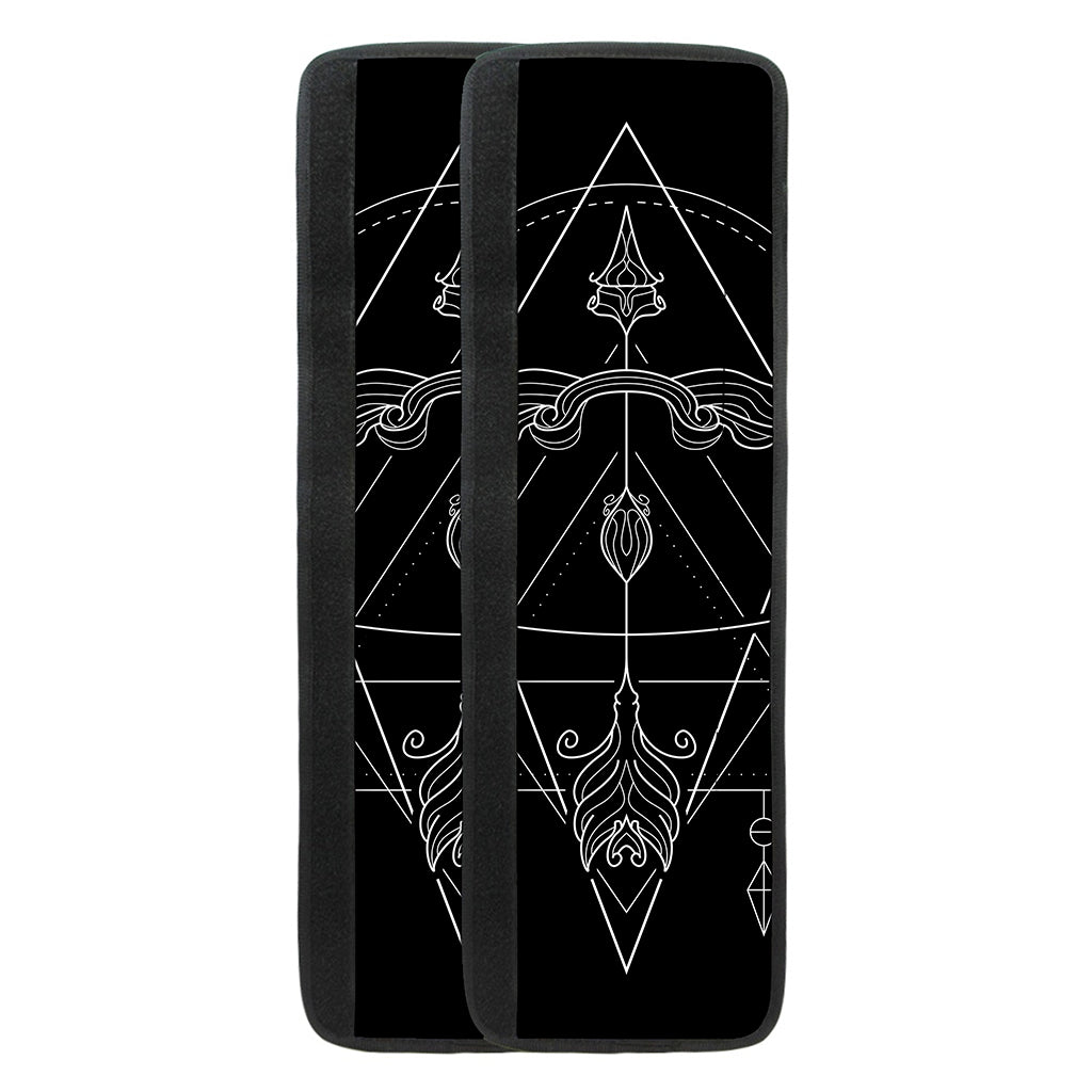 Black And White Sagittarius Sign Print Refrigerator Handle Covers