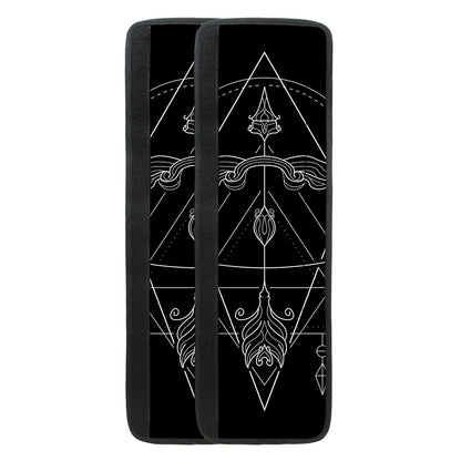 Black And White Sagittarius Sign Print Refrigerator Handle Covers