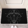 Black And White Sagittarius Sign Print Rubber Doormat