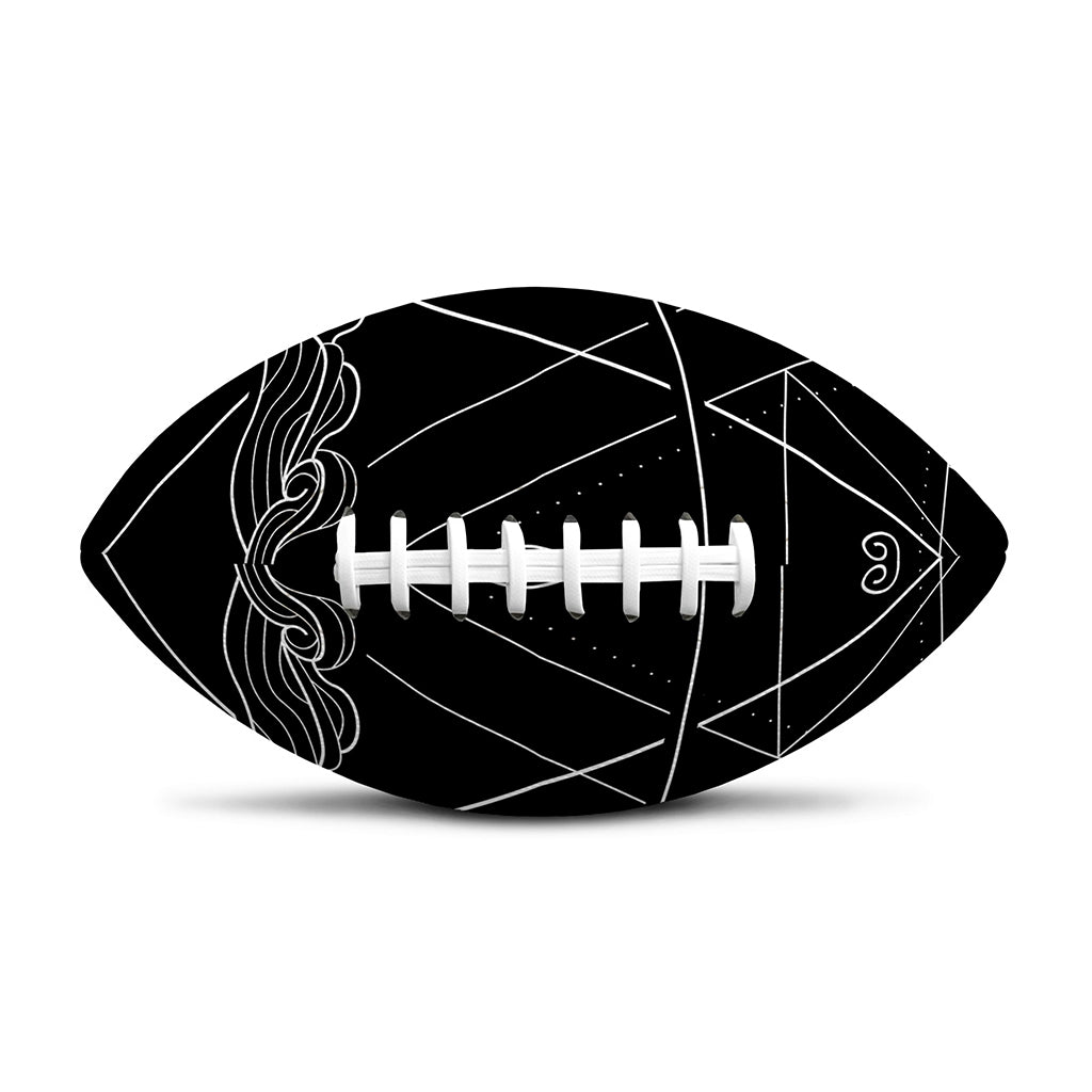 Black And White Sagittarius Sign Print Rugby Ball