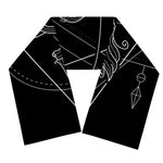 Black And White Sagittarius Sign Print Scarf